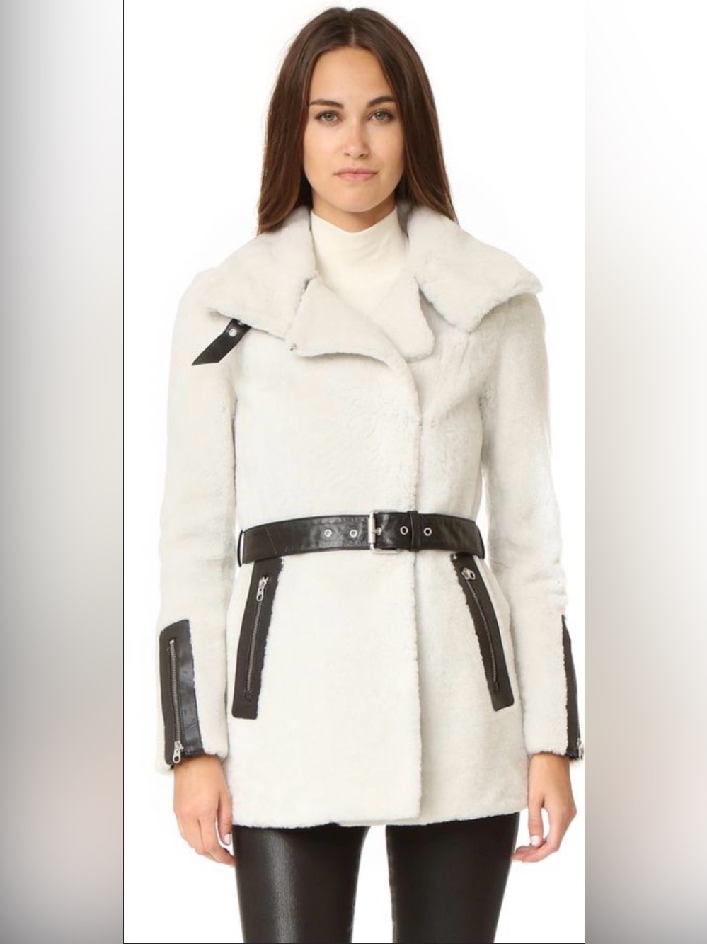 Mackage Kinsley Teddy Coat – Off White (XS) NWT